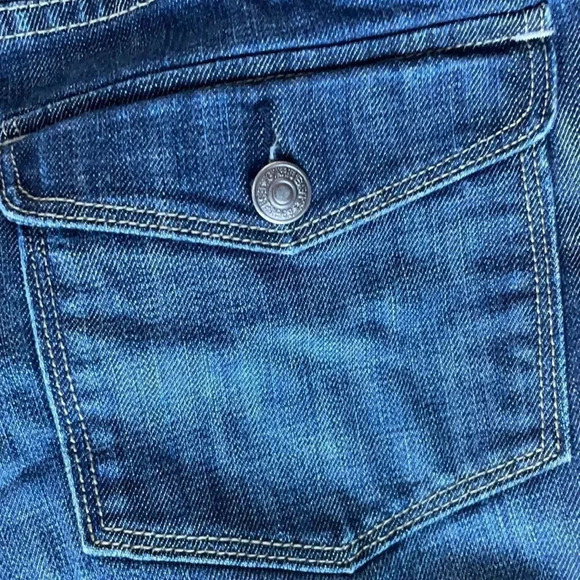 Gap Maternity jeans, straight leg. Adjustable waist. Dark wash. Size 14 - Picture 7 of 11